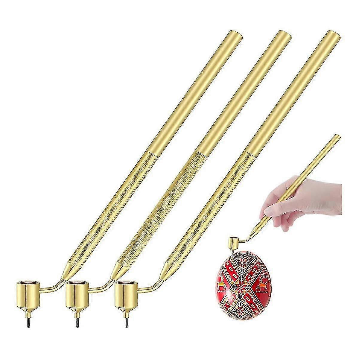 3pcs Hot Wax Drawing Pens for Easter Egg Decoration Pysanky Set
