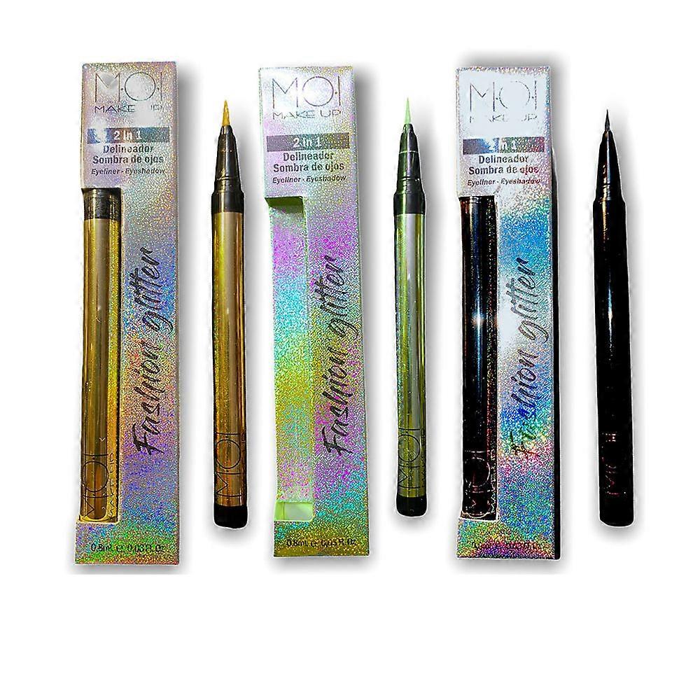 MOI Eyeliner Eyeshadows 2 in 1 Pack, 3 pcs