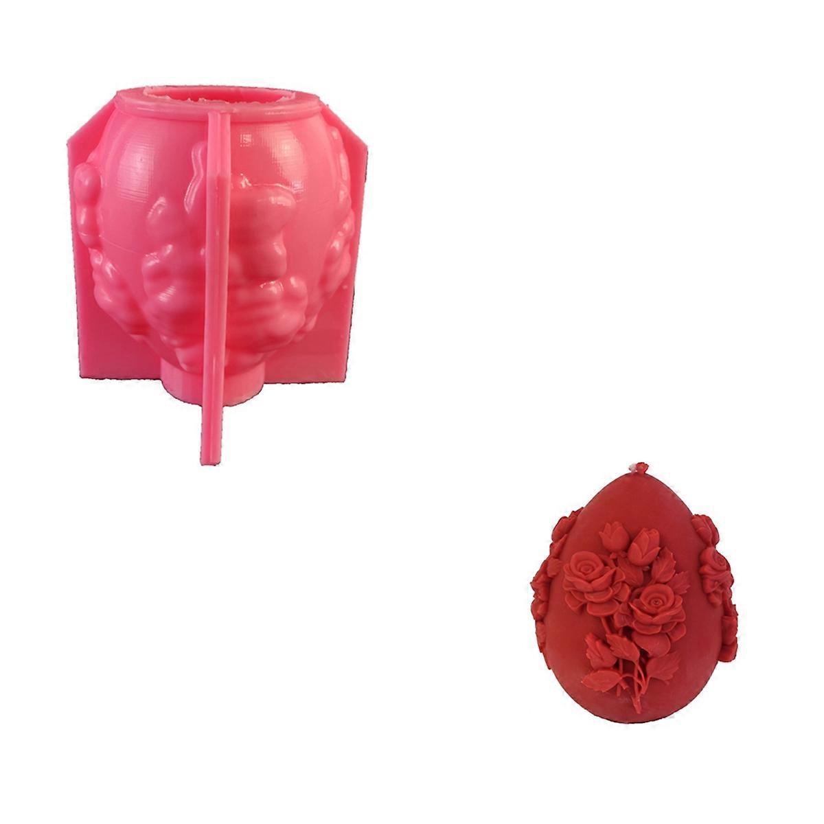 Easter Day Gift Egg Candle Making Silicone Mold, B