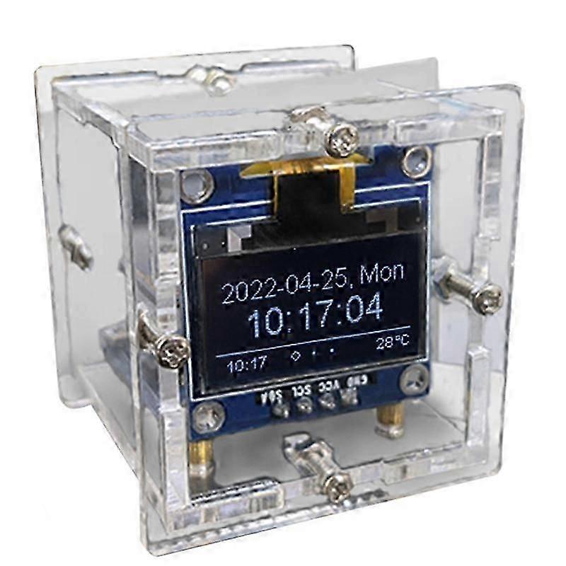 ESP8266 DIY Electronic Kit Mini Clock OLED Display with Shell DIY Soldering Project
