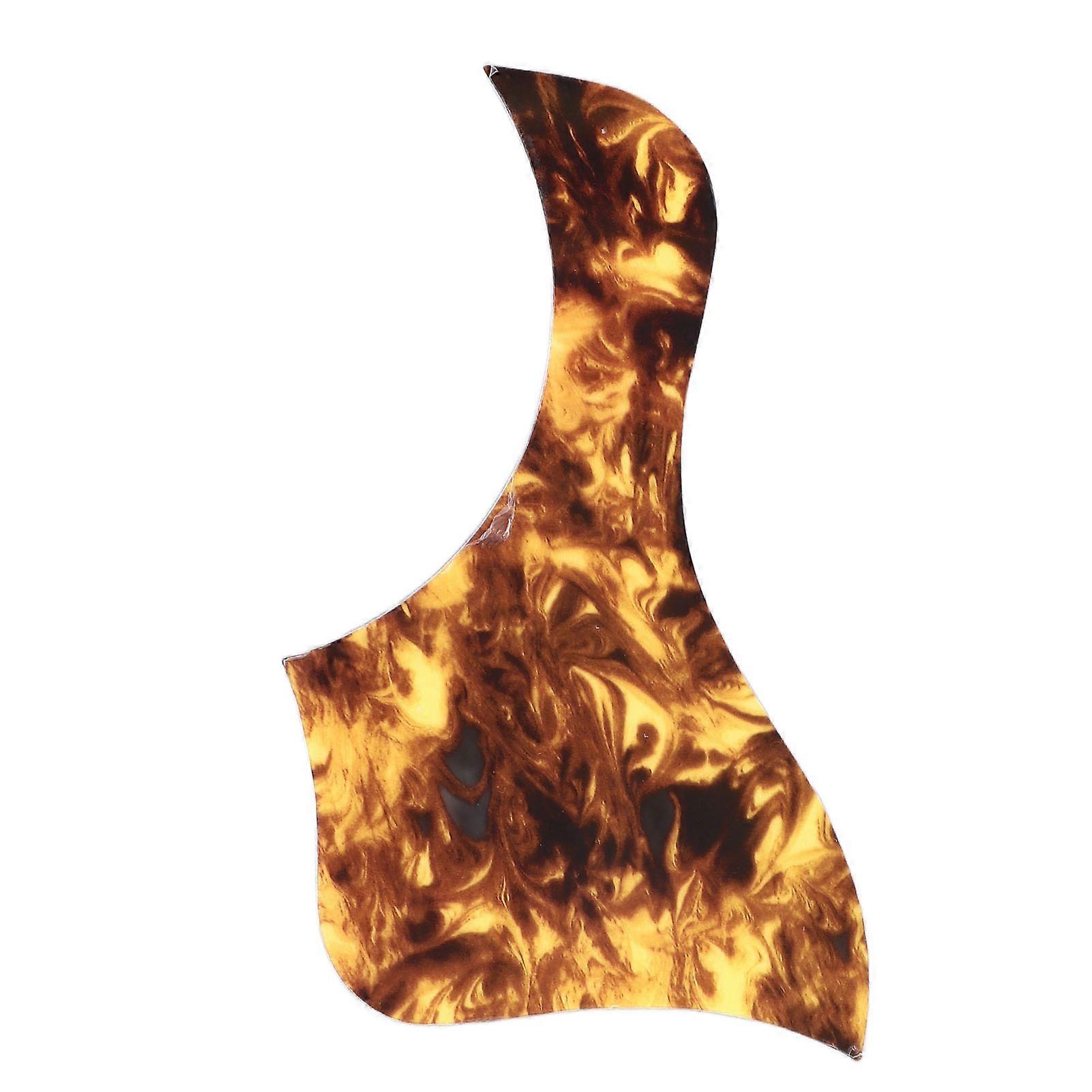 41 Inch PVC Self-adhesive Acoustic Guitar Pickguard Tortoise Shell Color Bird Shape Anti-scratch Guard Plate