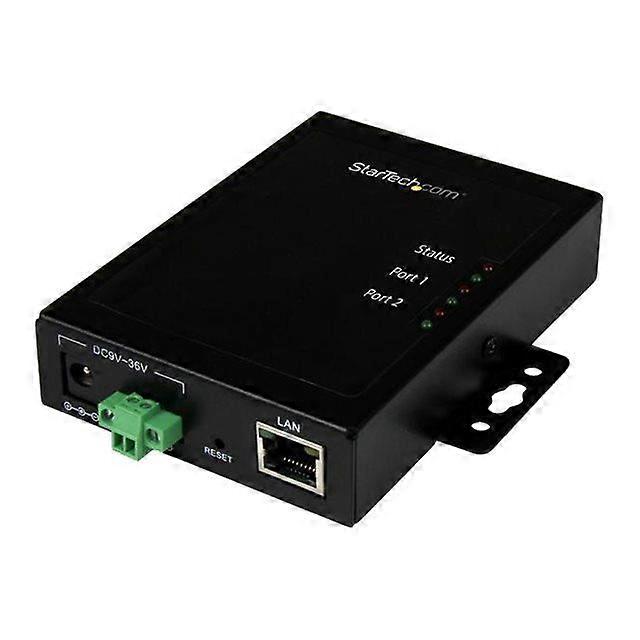Geräteserver - STARTECH - 2 serielle RS232-Schnittstellen - Metall - montierbar - Fast Ethernet