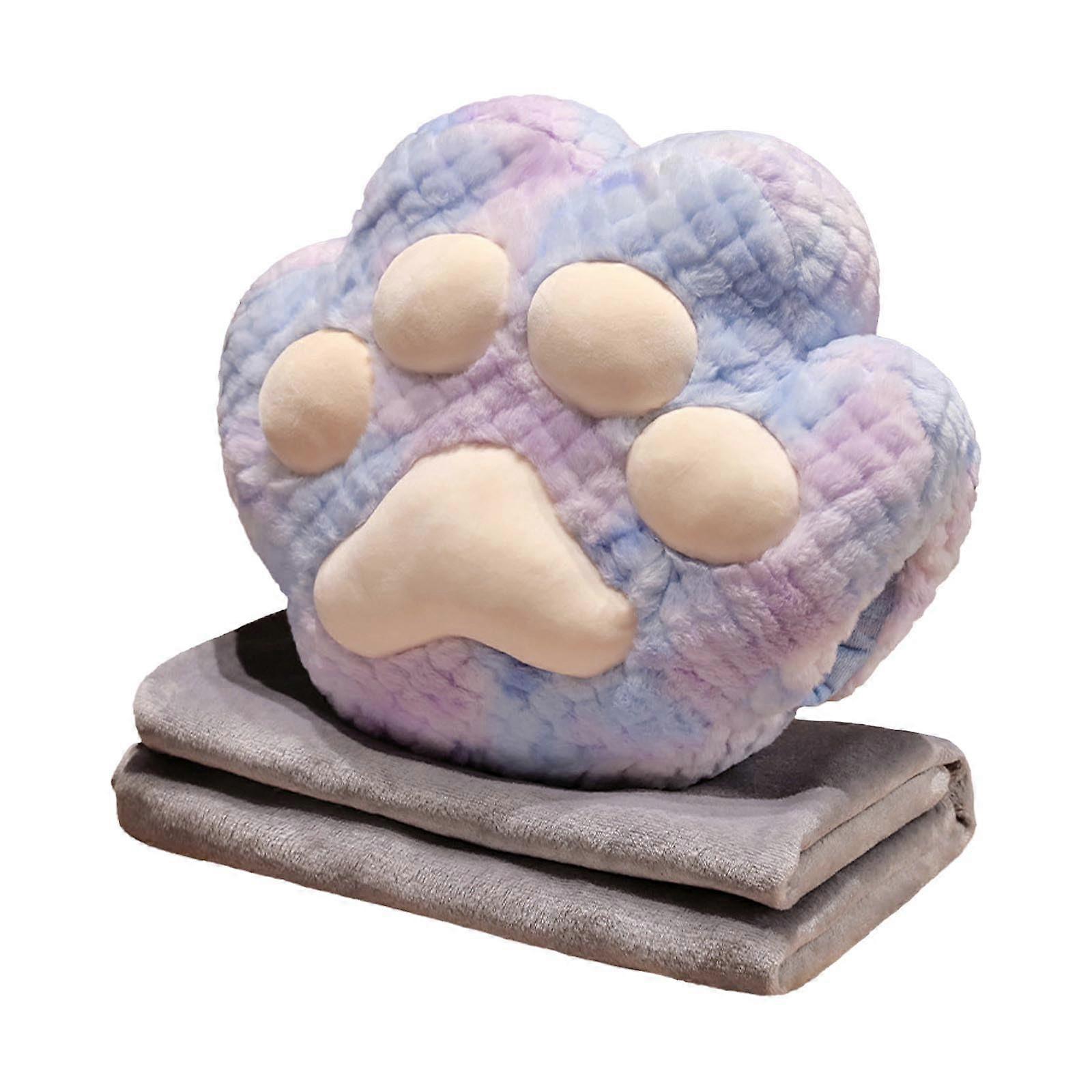 Cat Paw Plush Travel Pillow Set Blanket for Traveling Plane Essentials
