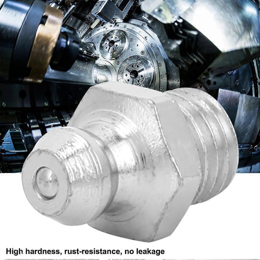 10PCS Metal Replacement Grease Tip Nozzle Fitting Nipple Grease Gun Lubrication Accessory (#02)