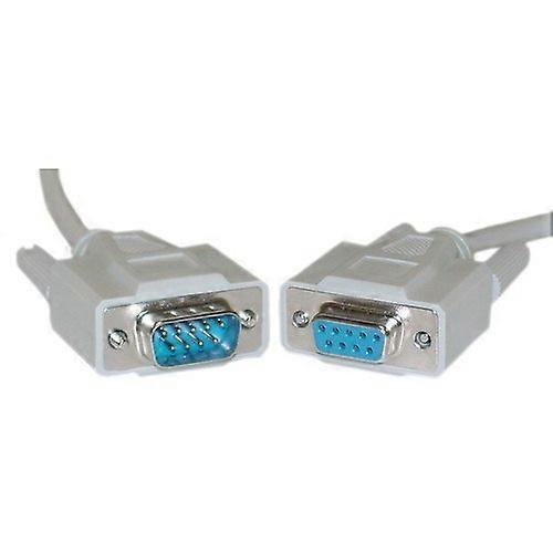 DB9 Male to DB9 Female Serial Extension Cable, 25 Foot UL RS-232, 9 Conductor 1:1 Connection for Data Transmission