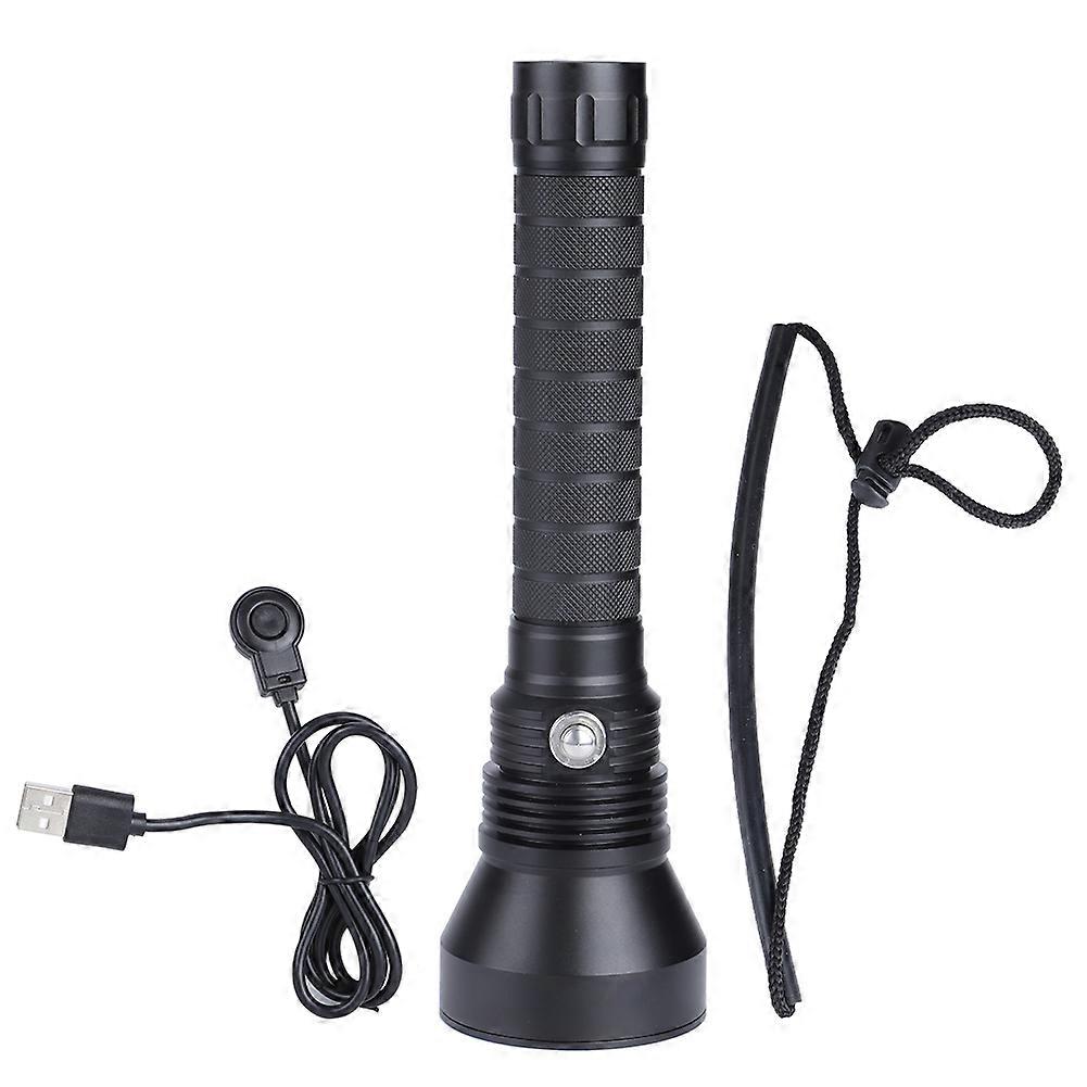 XHP70LED Strong Light Diving Flashlight Long‑Range Rechargeable Waterproof Flashlight