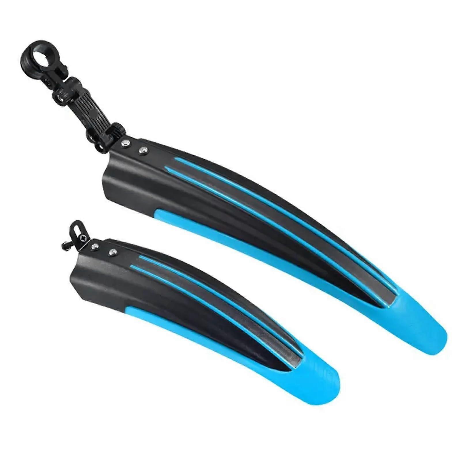 Bicycle Fenders 2 Pack For Mountain And Road Bikes, Rear Mud Guards, Mudguard Wings, Black And Blue
