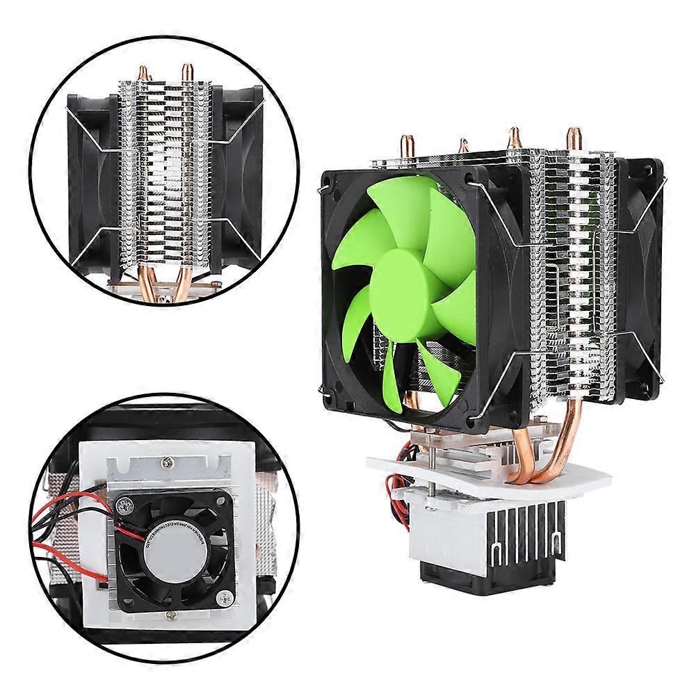 Dual Fan Electronic Semiconductor Cooler DIY Refrigeration System Manufacturing Kit