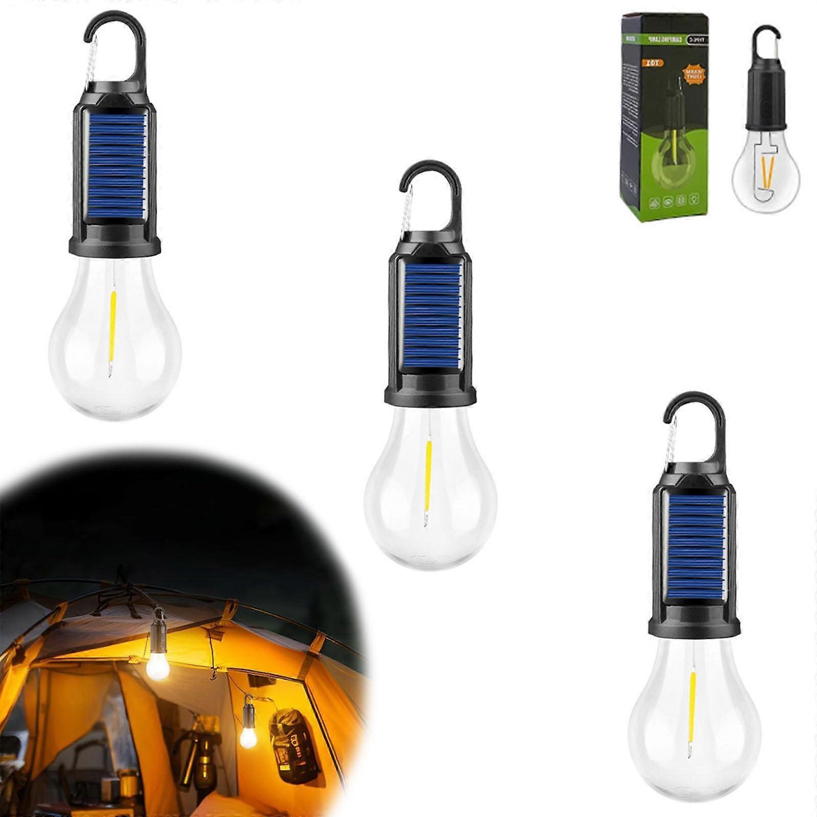 Shineshore Solar Rechargeable Hooked Camping Light, Multi-Functional Solar Tent Lights