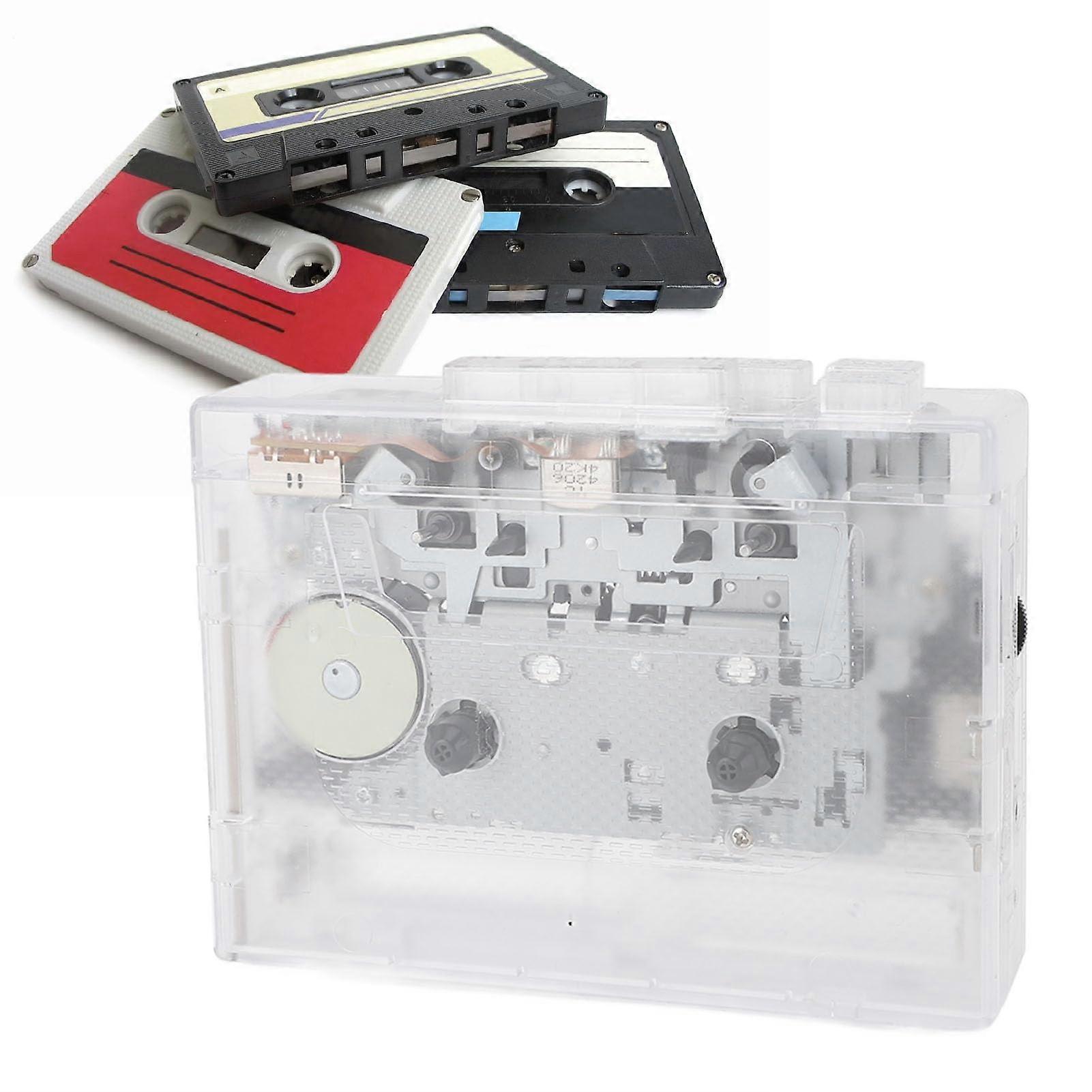 Cassette Player, Transparent Cassette Tape Recorder, Cassette Tape Player, USB to MP3 Converter