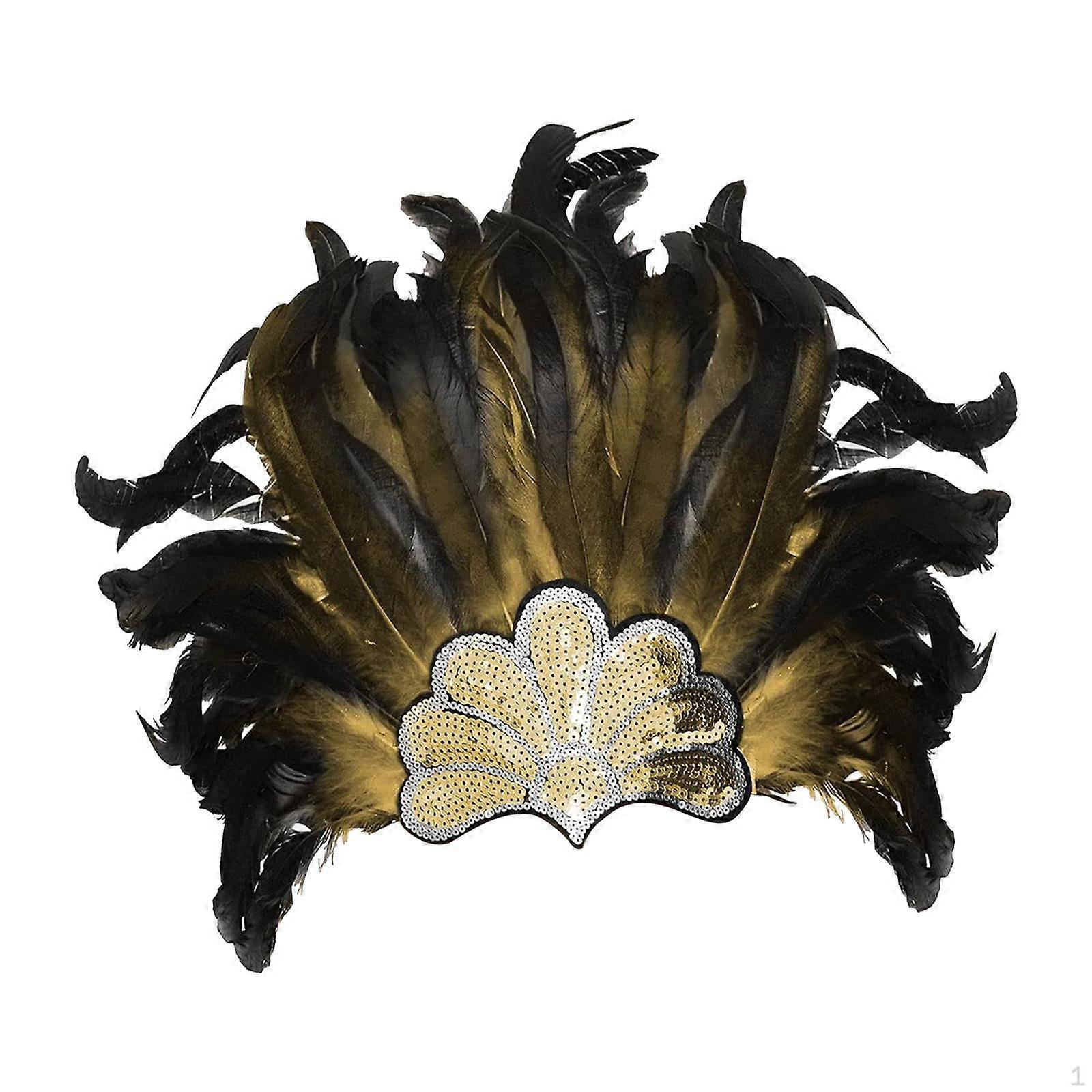 Feather Headpiece for Elegant Stage Performances