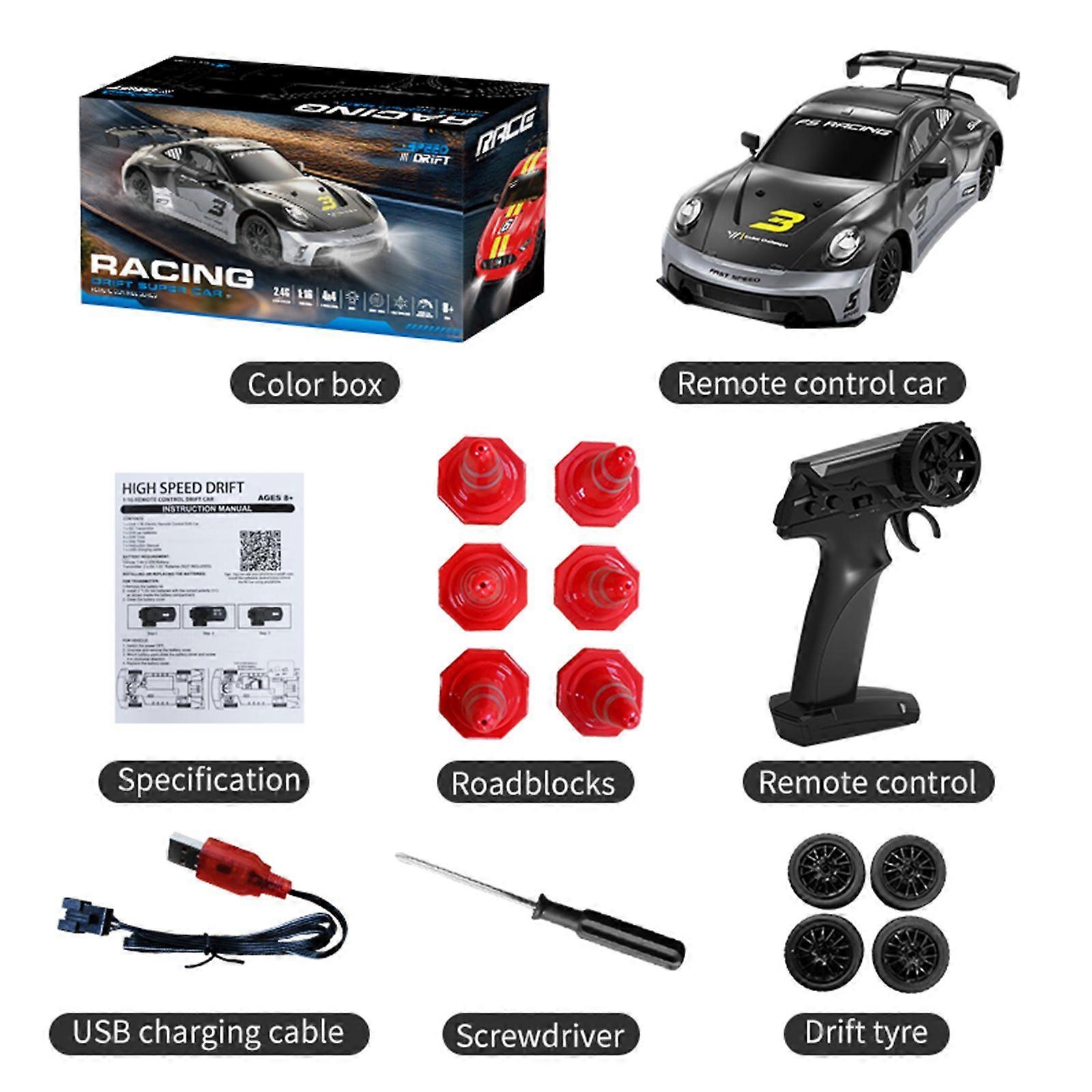 KF28 1:16 High-Speed 4WD RC Drift Car - 30MPH with 2 Batteries All-Terrain gwM3