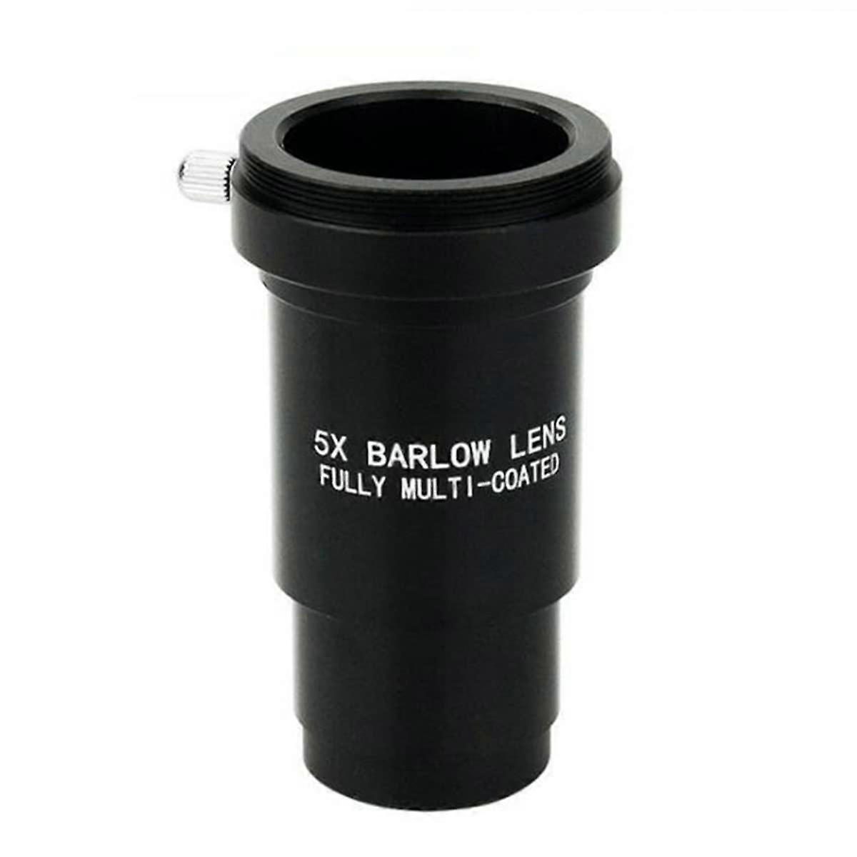 Astronomical Telescope Accessories 1.25 Inch Metal 5X Barlow Lens Multiplier for Enhanced Viewing Clarity