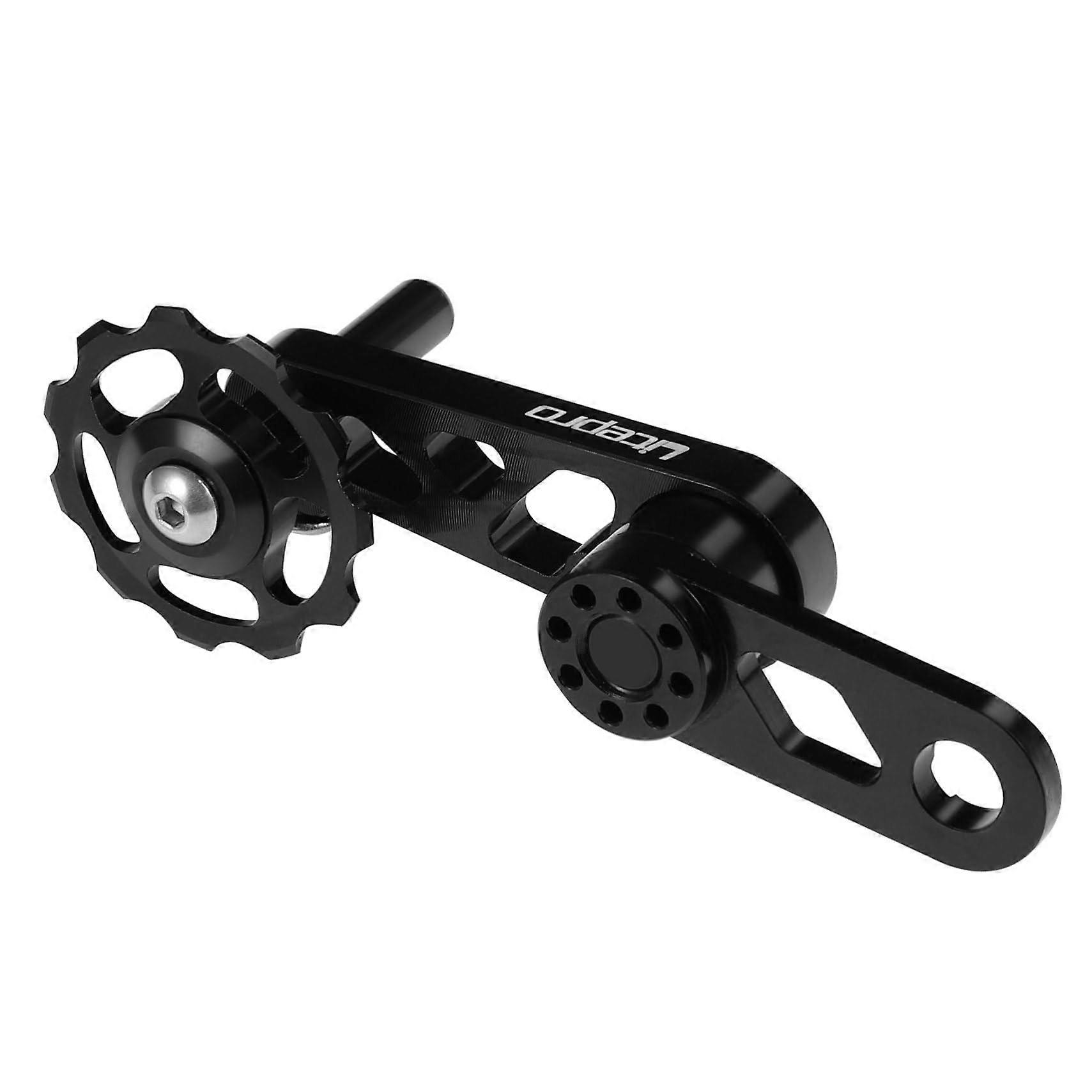 Bike Chain Tensioner Guide Wheel Aluminum Adjuster for Single Speed Bikes - Durable, Lightweight, Compatible with Standard Chains
