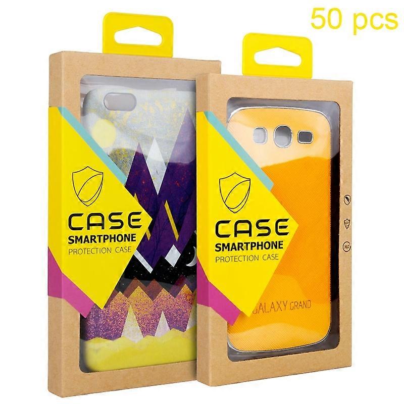 Customizable 50Pcs/Set Kraft Paper Package Box for iPhone 6s Plus/Samsung S7 Cases
