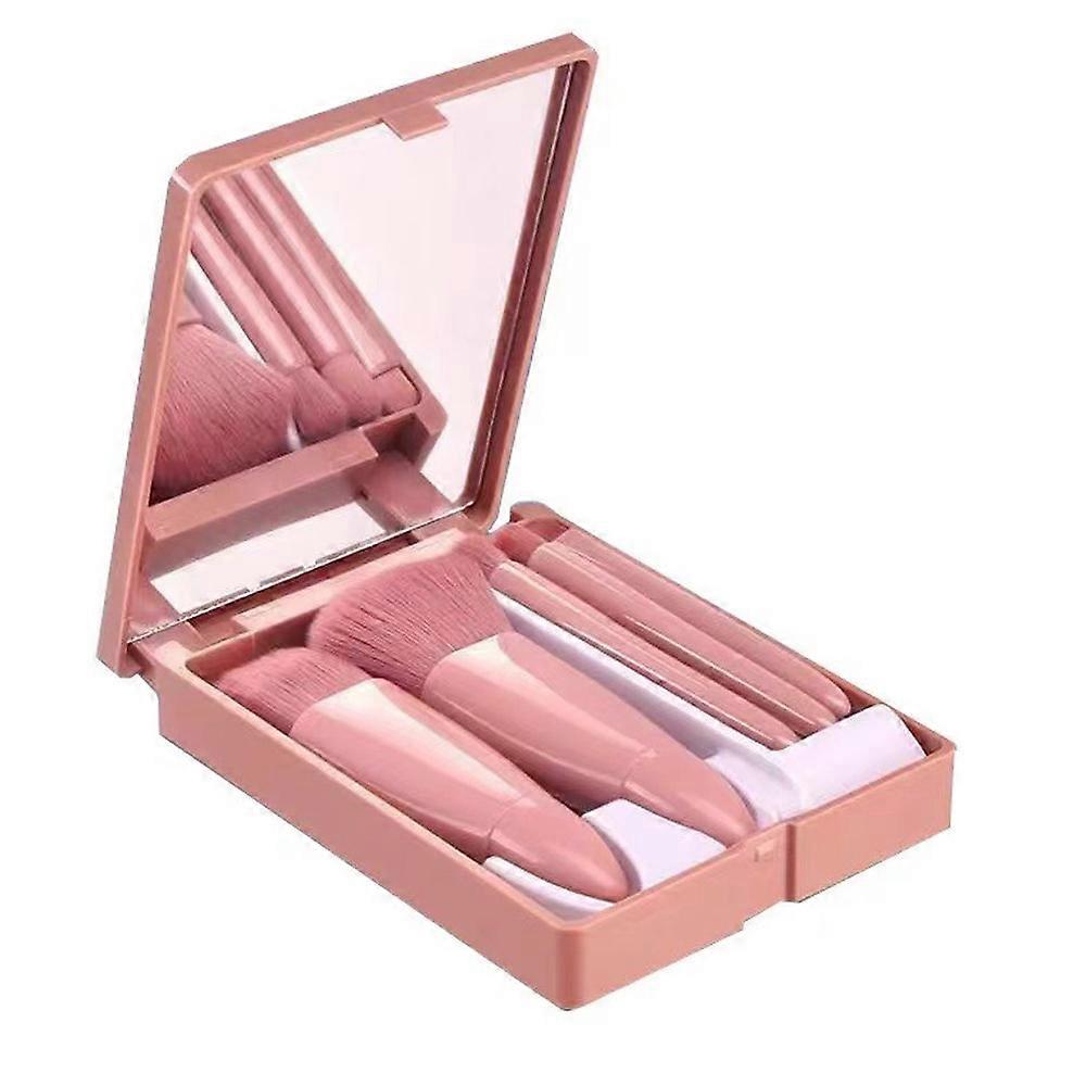 5pcs Easy-taken Travel Makeup Brush Set, Mini Function Cosmetic Brushes Kit