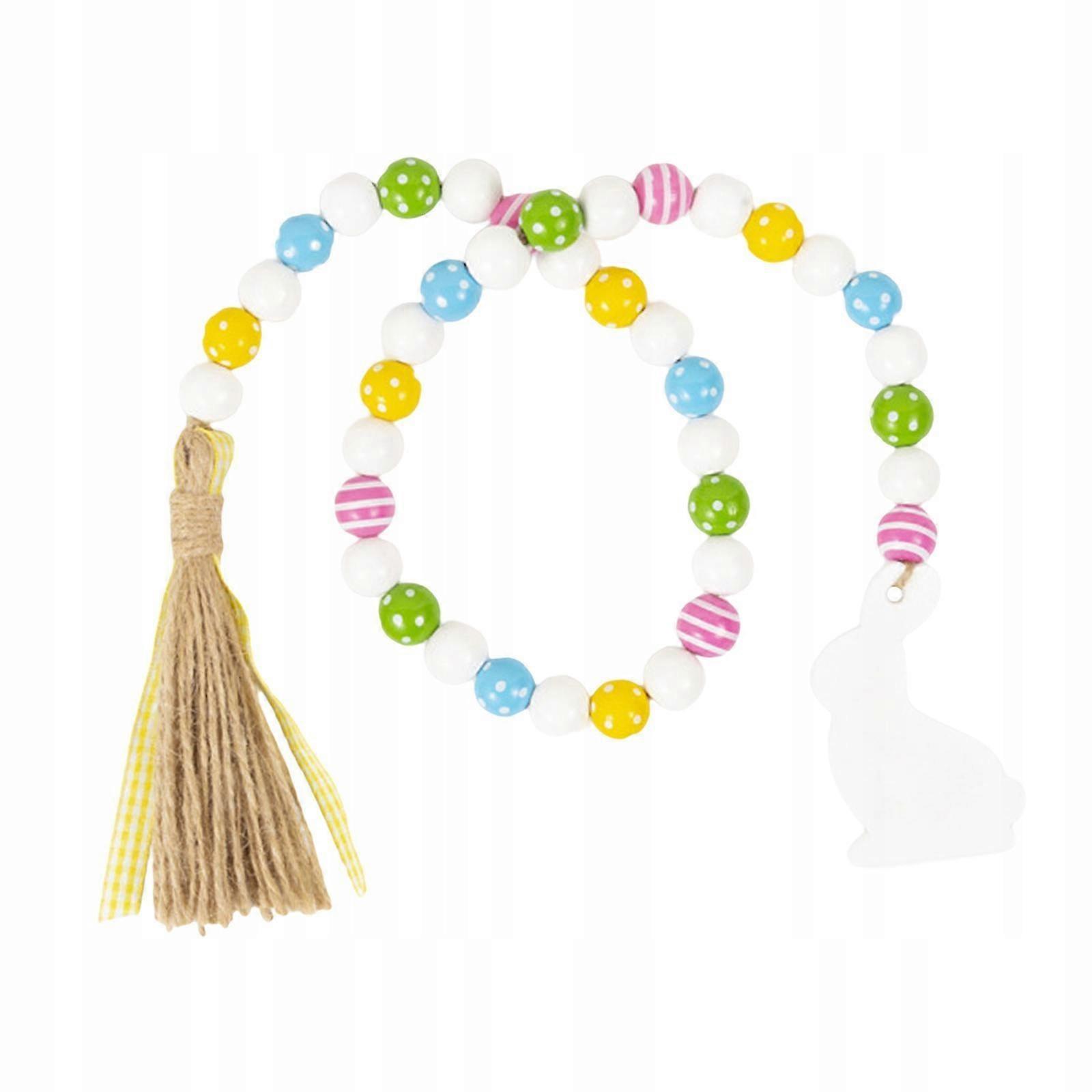 Easter Wooden Beads Garland Beads