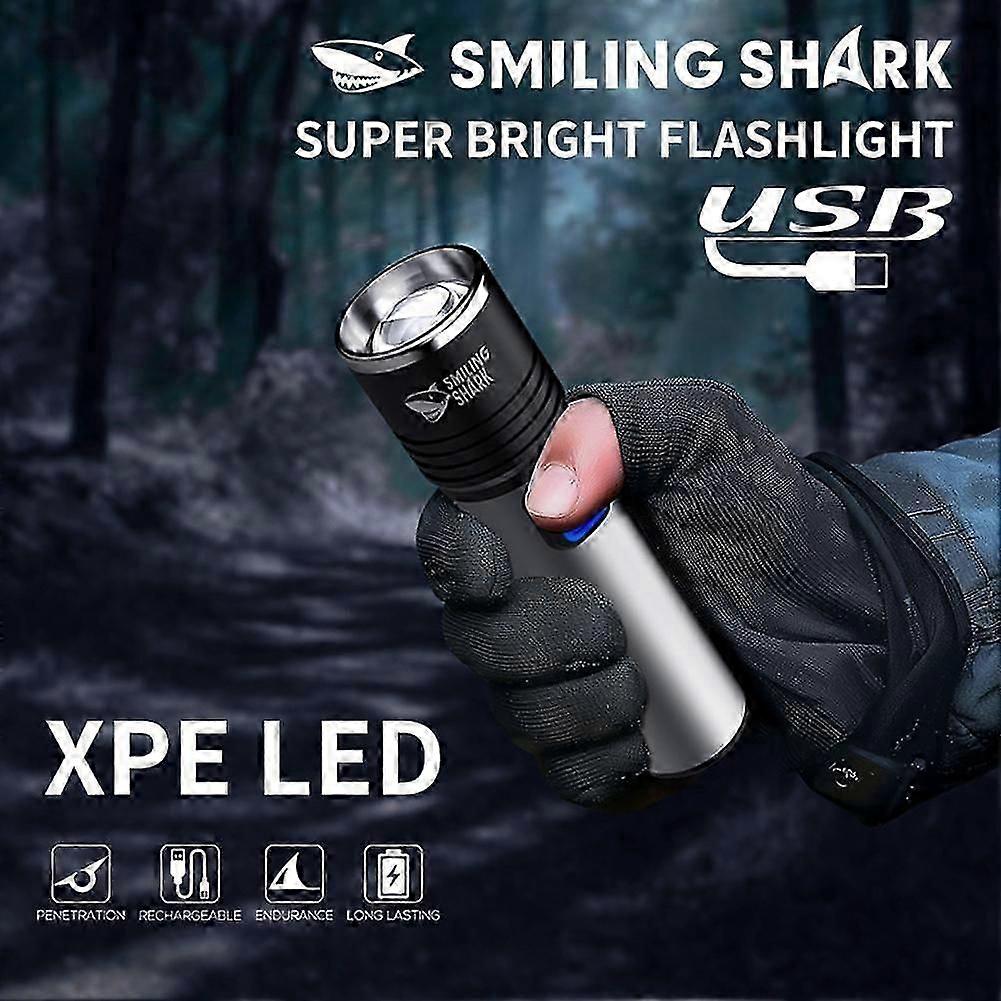 LED Zoomable Flashlight 1600 Lumens Mini Bright Light Rechargeable Torch