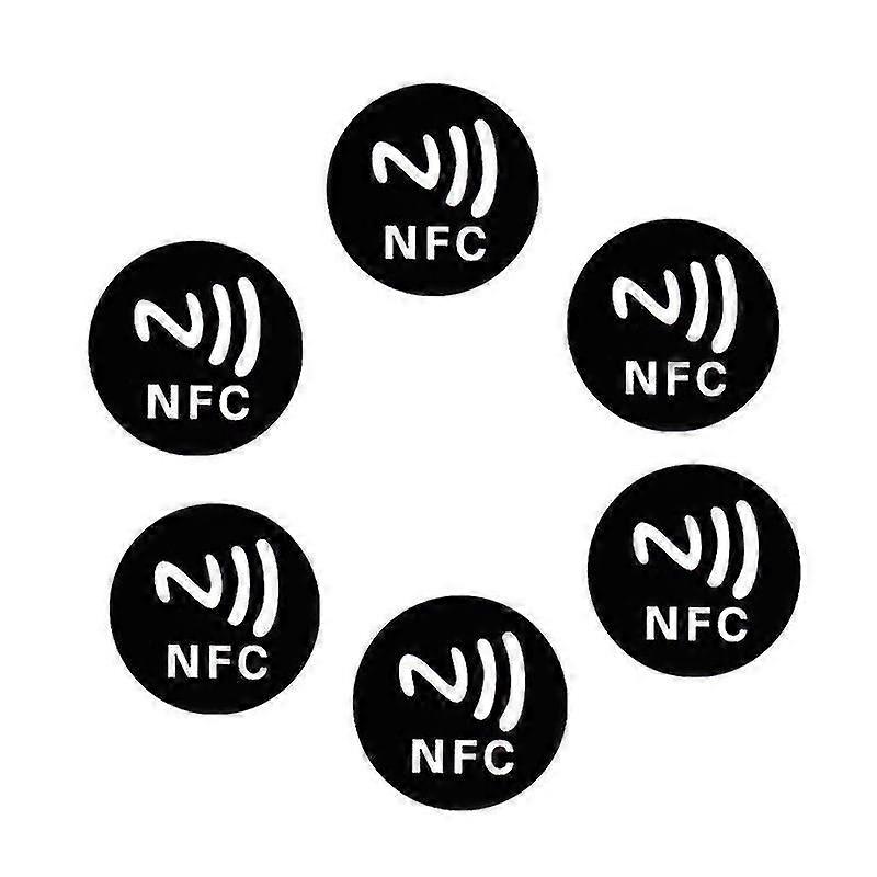 Anti-Metal NFC Stickers with Ntag213 Compatible with Tagmo iOS13 Pack of 6