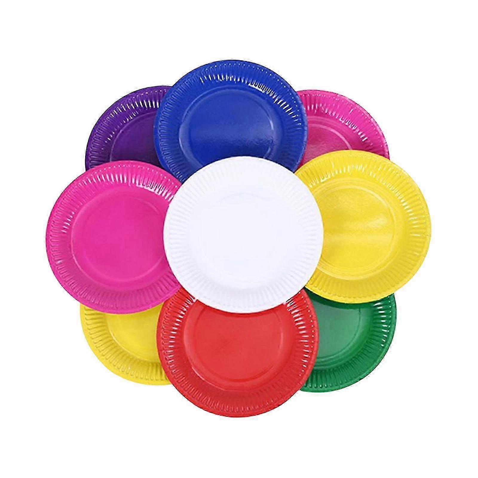40pcs Coloured Paper Plates for DIY Crafts