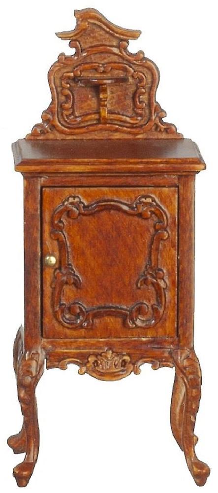 Dolls House Victorian Walnut Bedside Table Nightstand Jbm Bedroom Furniture 1:12