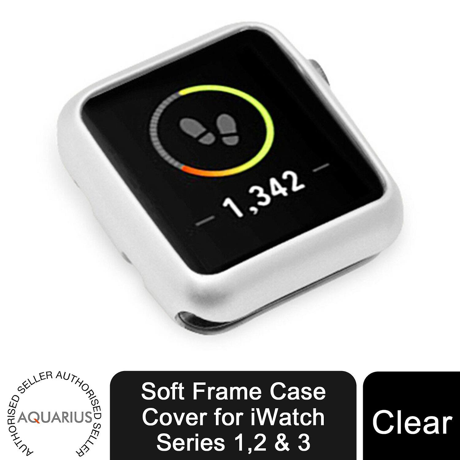 TPU Soft Frame Case Cover for iWatch Series 1,2 & 3, Clear - 42mm