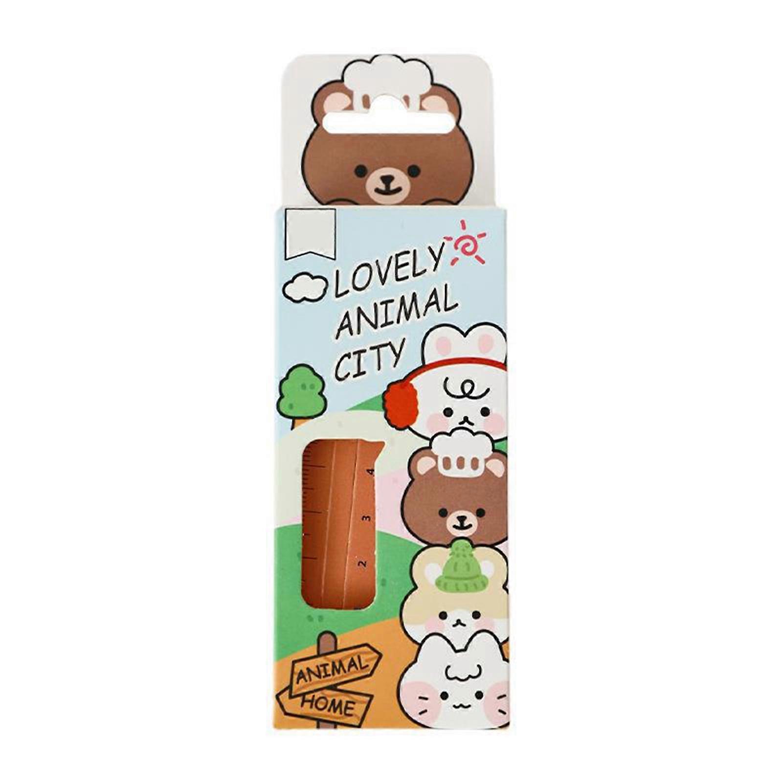 30 Pcs Cute Ruler Bookmark Cartoon Animal Bookmarks DIY Message Summary Function Bookmark Paper