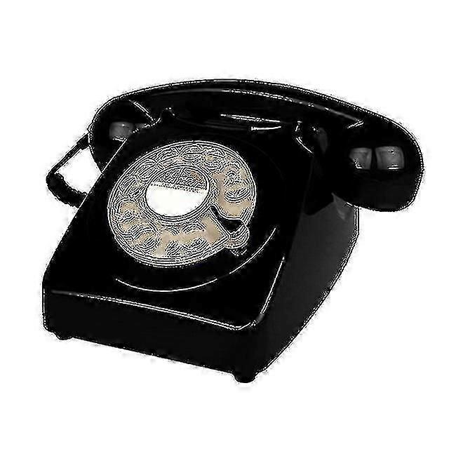 回転式ダイヤル電話レトロな昔ながらの固定電話金属ベルとRが付いている古典的なコード付き電話
