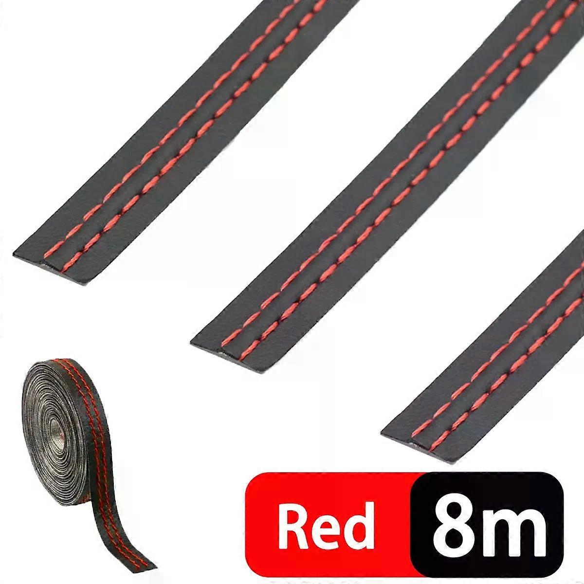 Car Interior Trim Strip Diy Car Molding PU Leather Trim Line Door Dashboard Seam Strips Auto Self Adhesive Decorative Strip 8m
