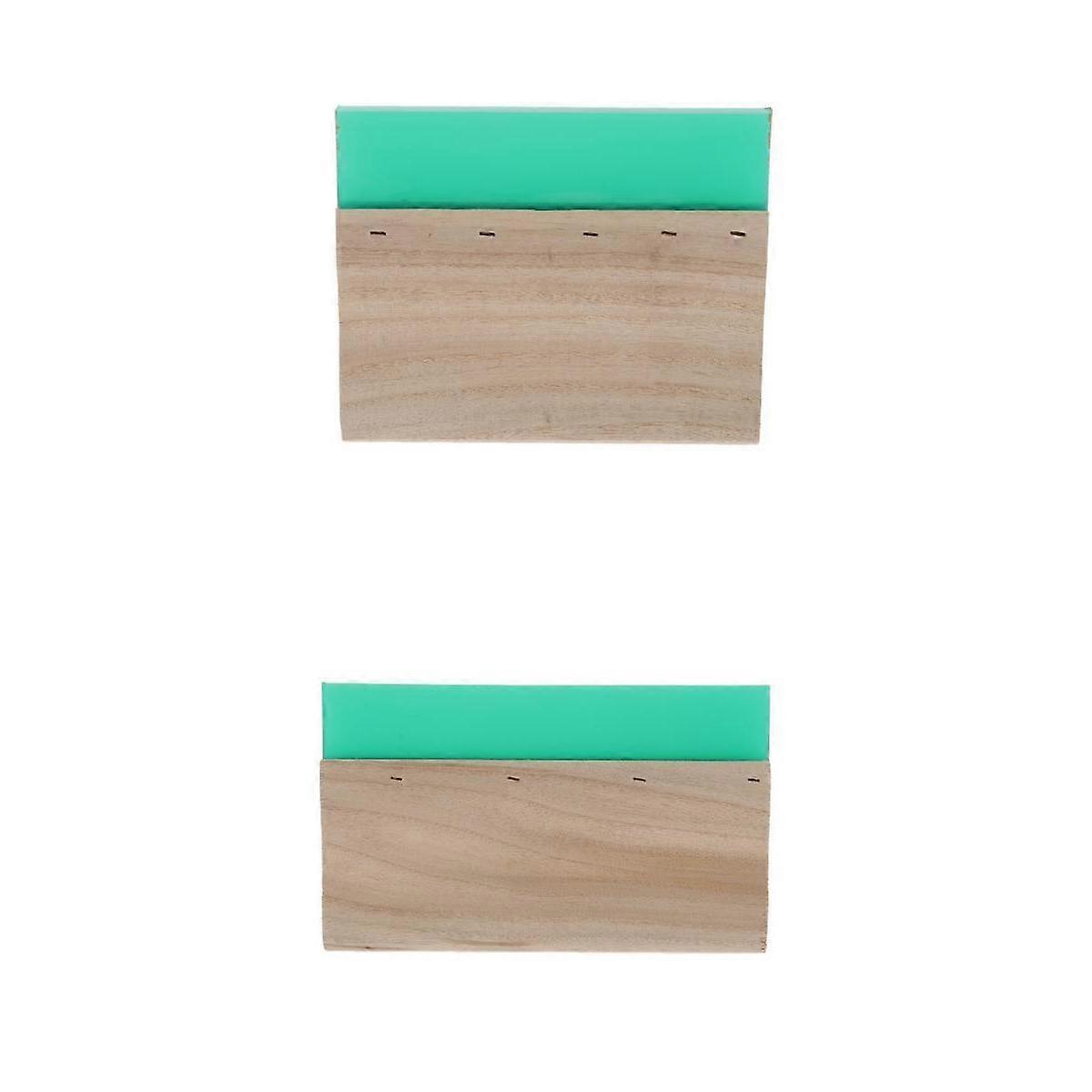 2 Pieces of Printing Scraper Scraper with Wooden Handle