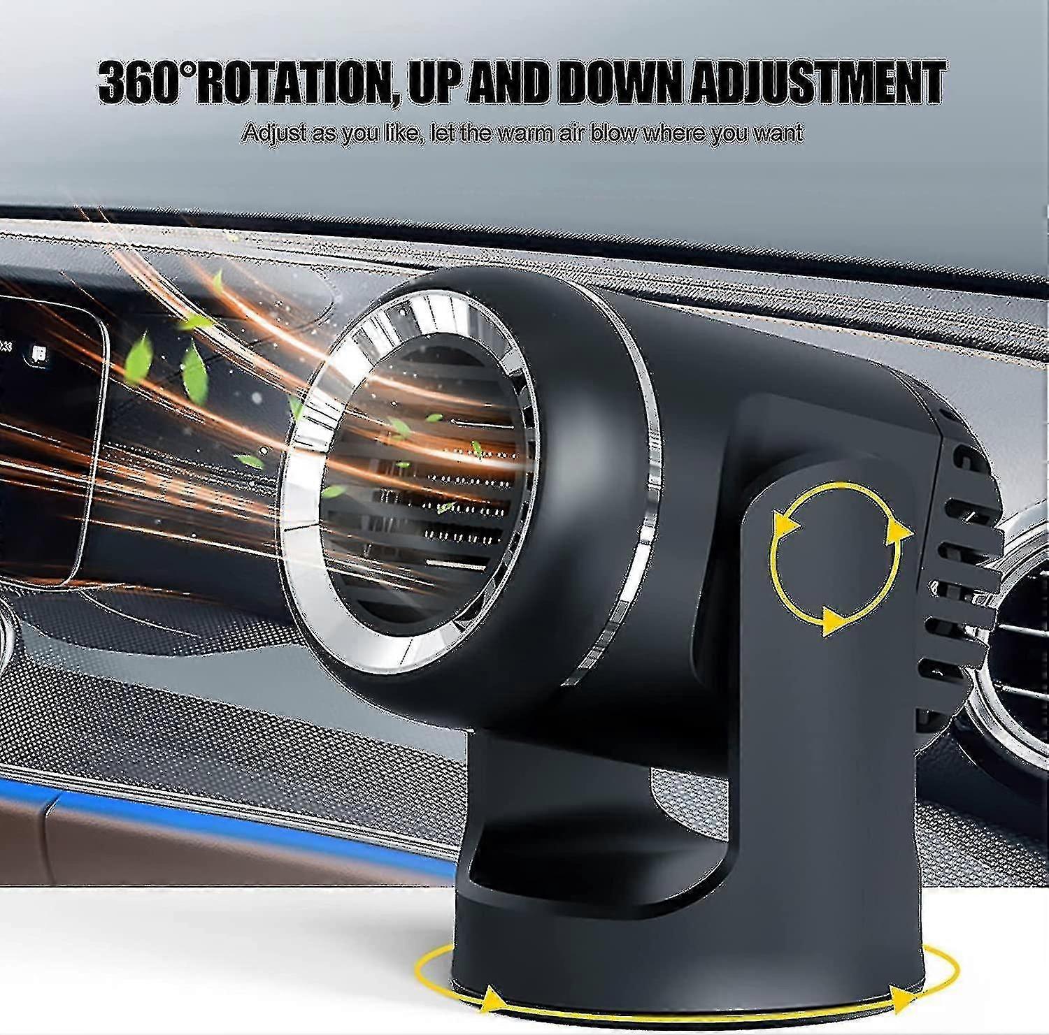 Car Heater,portable Auto Heater Fan Fast Heating,cars Windshield Defogger Defroster Adjustable Cooling Heater