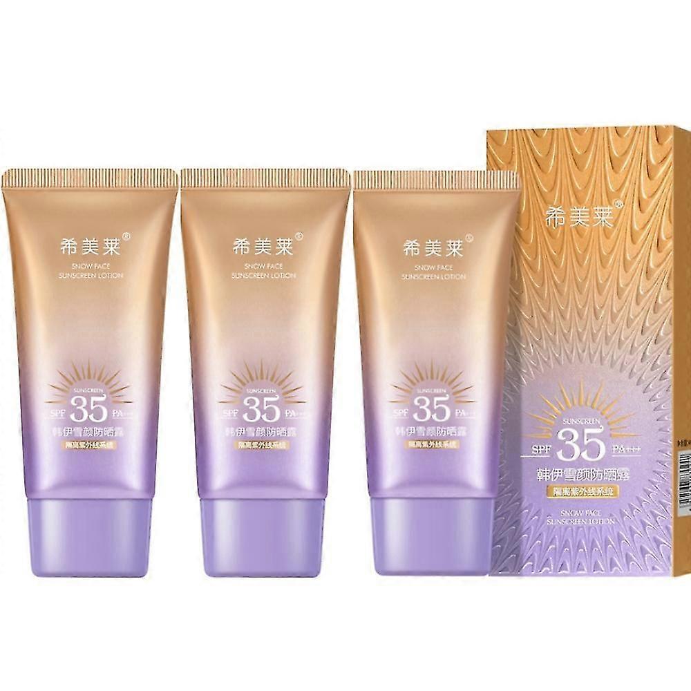 3pcs Crème Solaire Visage UV Protection SPF35 PA +++ Calmant Blanchissant Éclaircir Anti-Tache Isolation Calmant Produits De Soins De La Peau 40ML