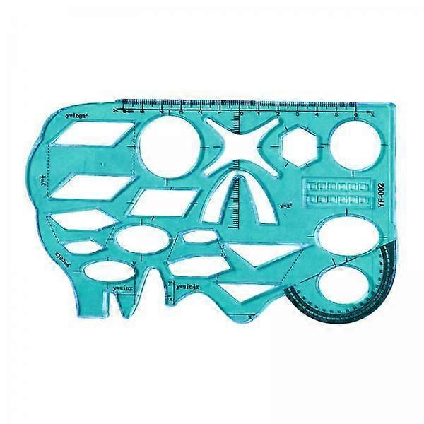 2xMultifunctional Geometric Ruler Drawing Template Supplies for Office Math
