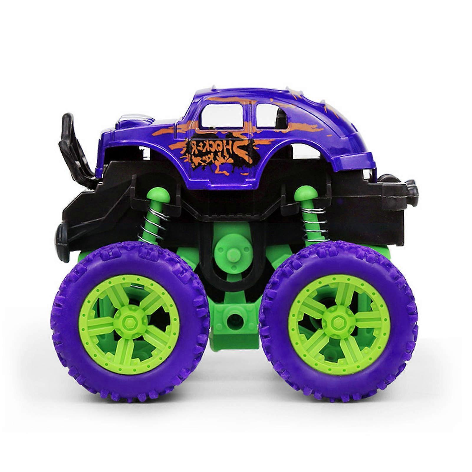 4 יחידות אינרציאלי למשוך לאחור 4 גלגלים הנעה מסתובבת חינוכית אחיזה נוחה בלימת זעזועים צעצוע לרכב