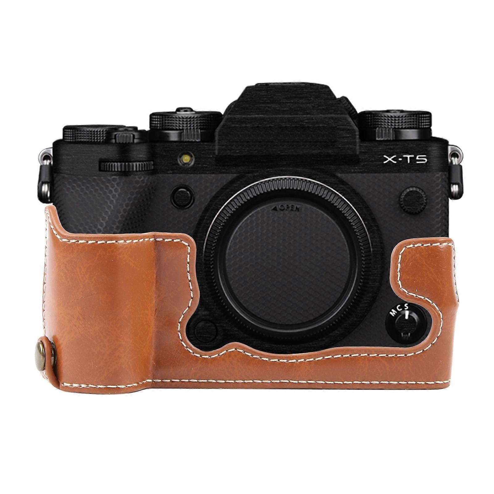 【New】 Glossy PU Leather Camera Half Case Base