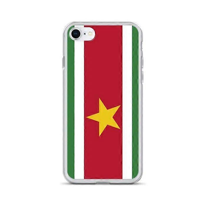 iPhone Case - Suriname Flag - Soft Model - Transparent Plastic - Unique Design