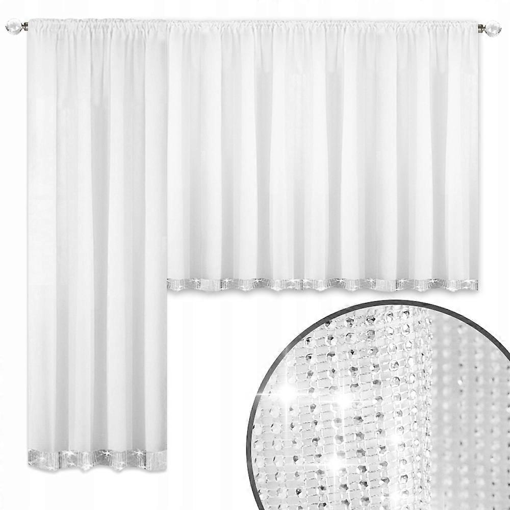 Ready Curtain Balcony Set Veil Rhinestones 2b