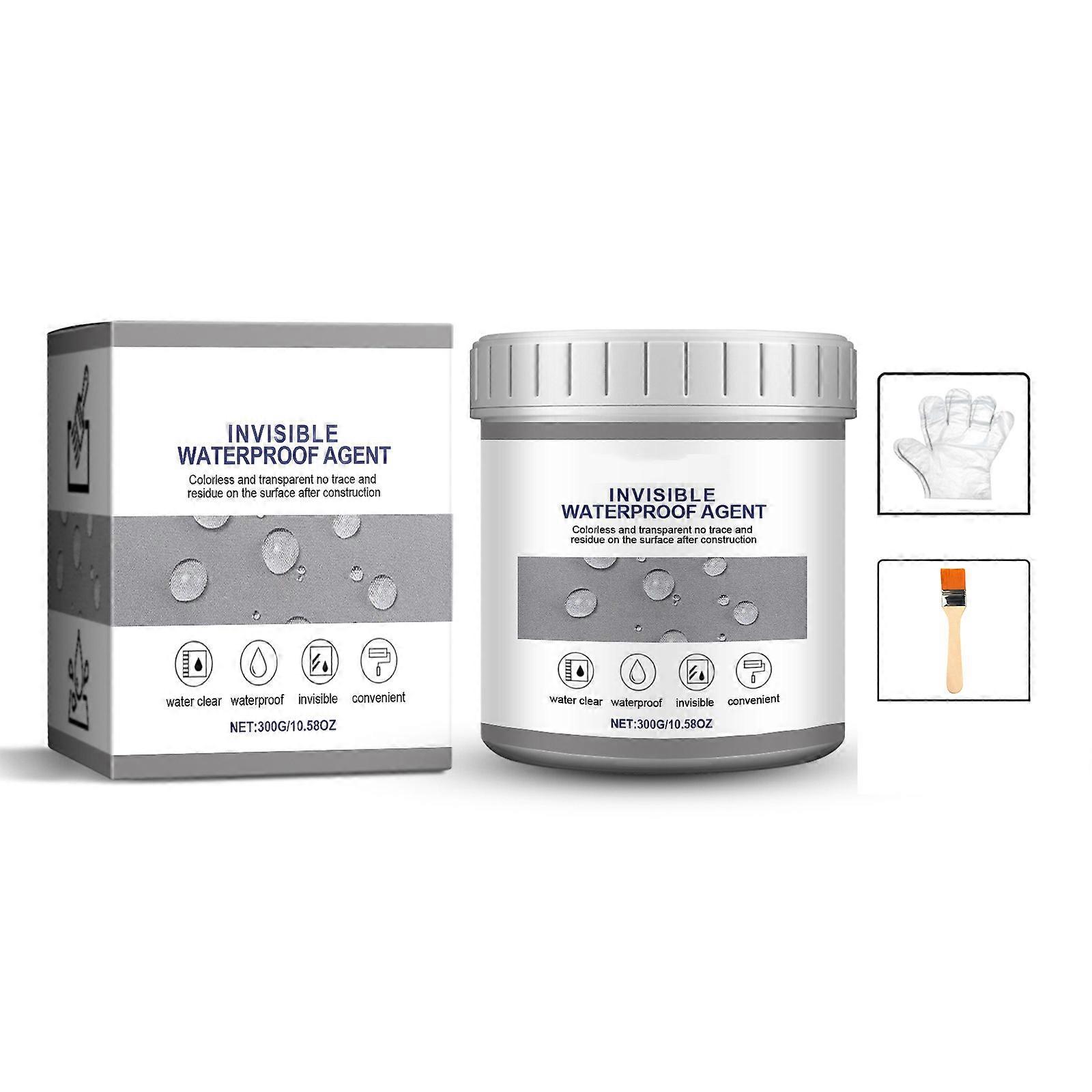 Clear Waterproof Agent Invisible Waterproof Agent Clear Leakage Resistant Coating Agent with Brush and Disposable Gloves