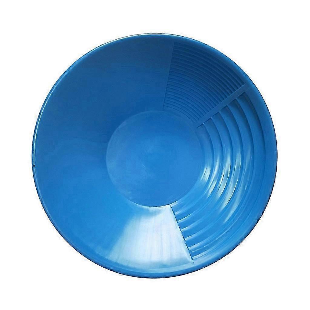 15-inch Gold Panning Basin Nugget Sluicing Pan for w/ Dual Riffles Prospecting Dredging River Tool for Metal Detector Pa  sky blue