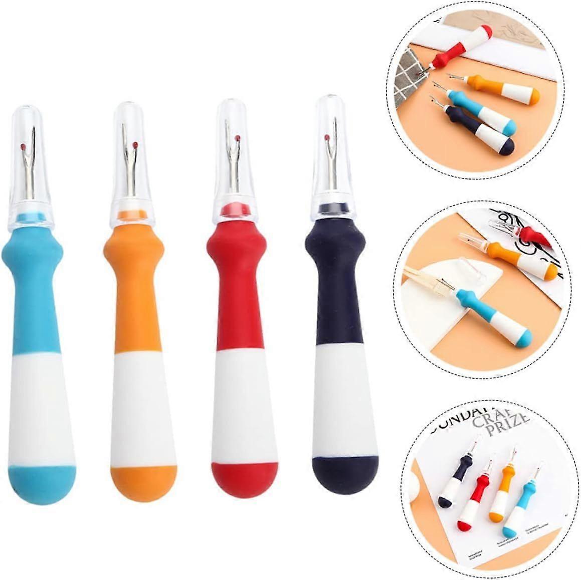 Practical Sewing Kit 4 Sturdy Sewing Tools with Mini Thread Cutter for Embroidery Projects