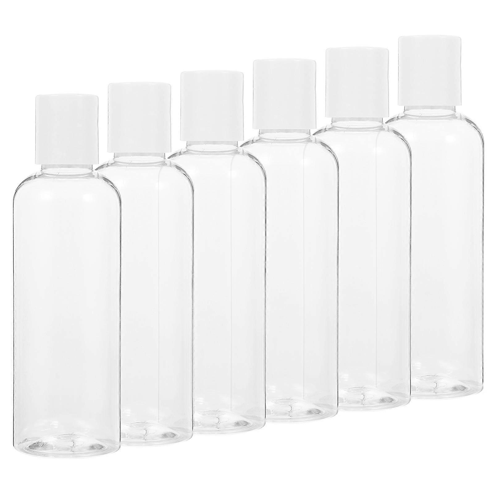 6pcs Travel Size Empty Shampoo Bottles for Storage Use Plastic Toiletries Containers 100ml