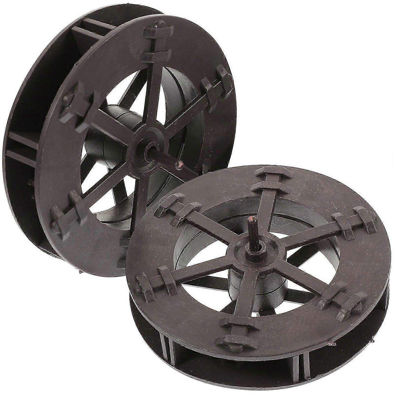 2pcs DIY Waterfall Fountain Water Wheel Scene Layout Ornaments