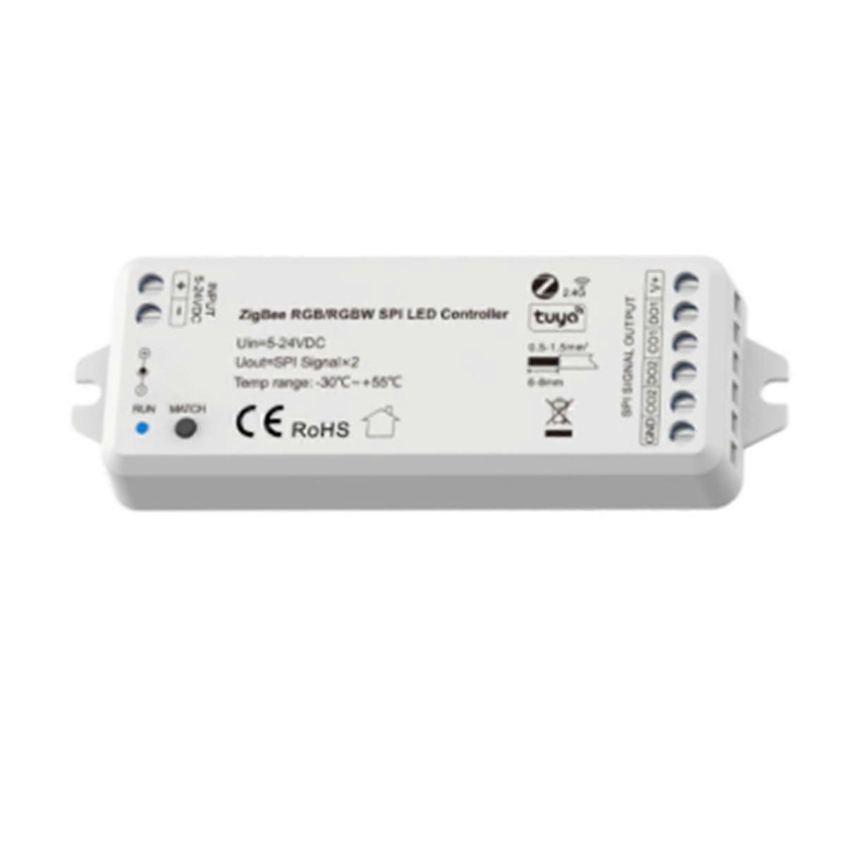 5V-24V Tuya Zigbee WiFi APP SPI LED Controller for WS2811 Strip Lamp