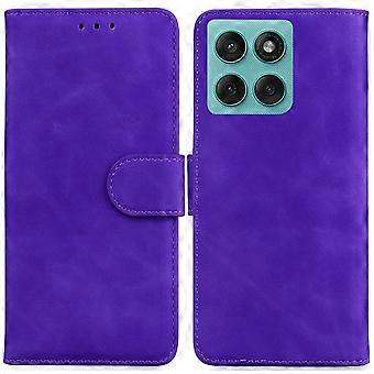 Compatibel Voor Motorola Edge 60 Fusion 5G Case Effen Kleur Lederen Portemonnee Telefoonhoes