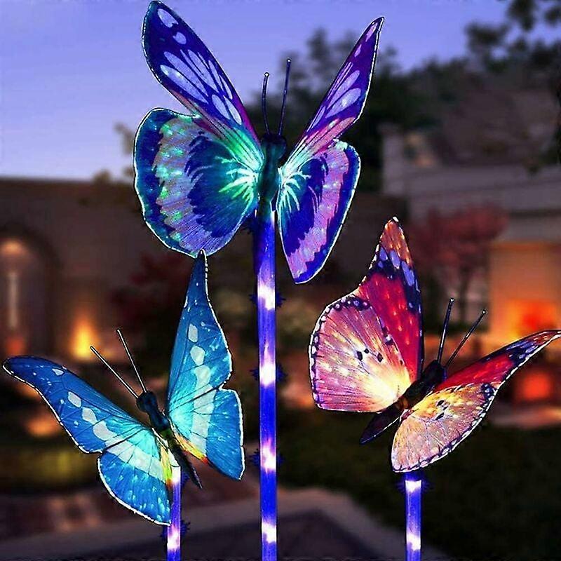 Solar-Powered Colour-Changing Garden Stakes For Outdoor Paths