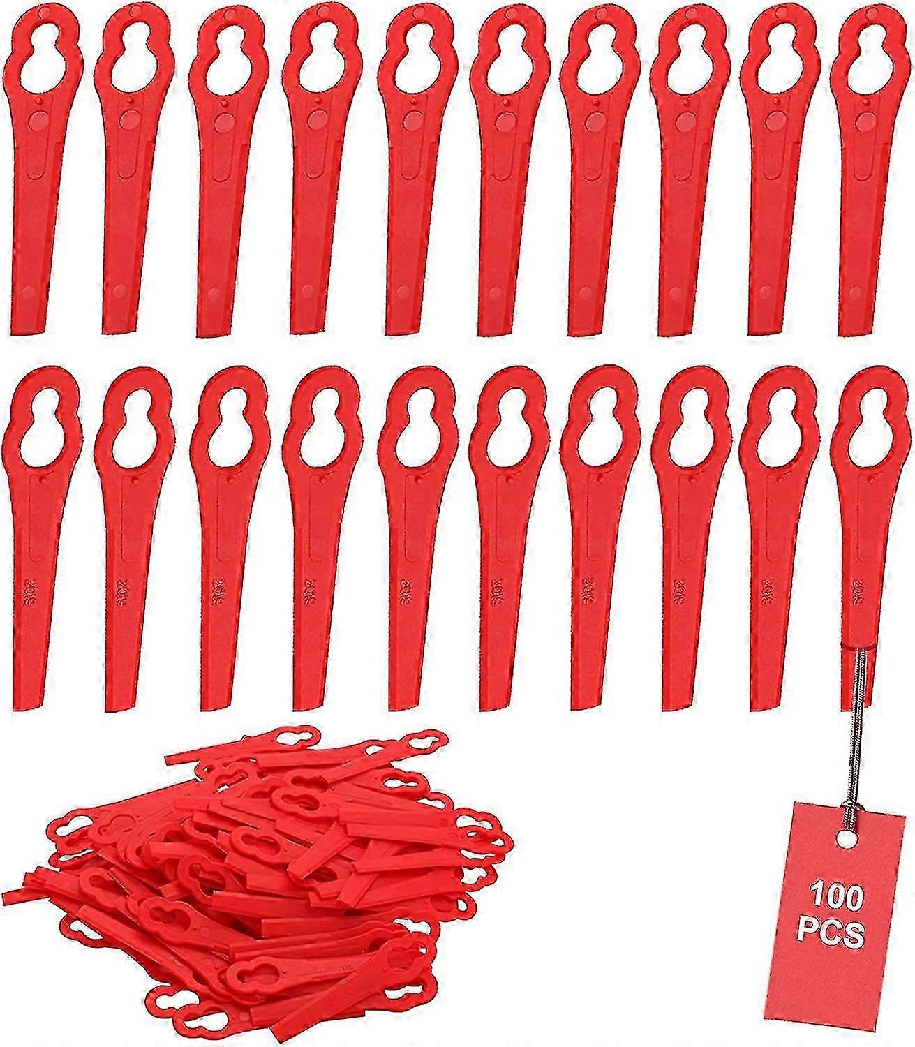 Set Of 100 Plastic Replacement Blades For Edger Compatible With Various Lawn Mowers