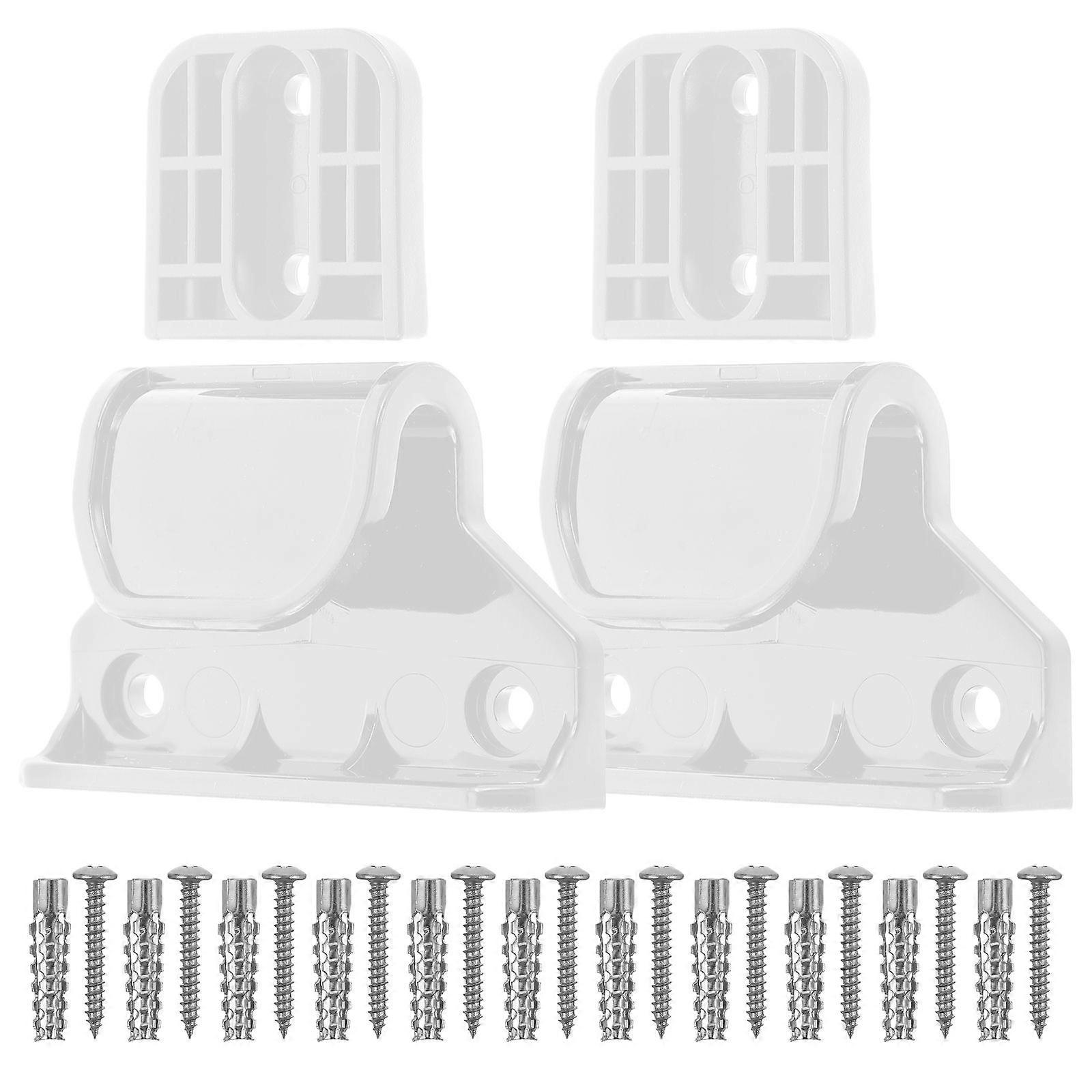 1 Set Retractable Baby Gate Replacement Parts for Indoor Safety Including Latches Brackets and Screws Ideal for Stairs and Doorways Black Hardware Set