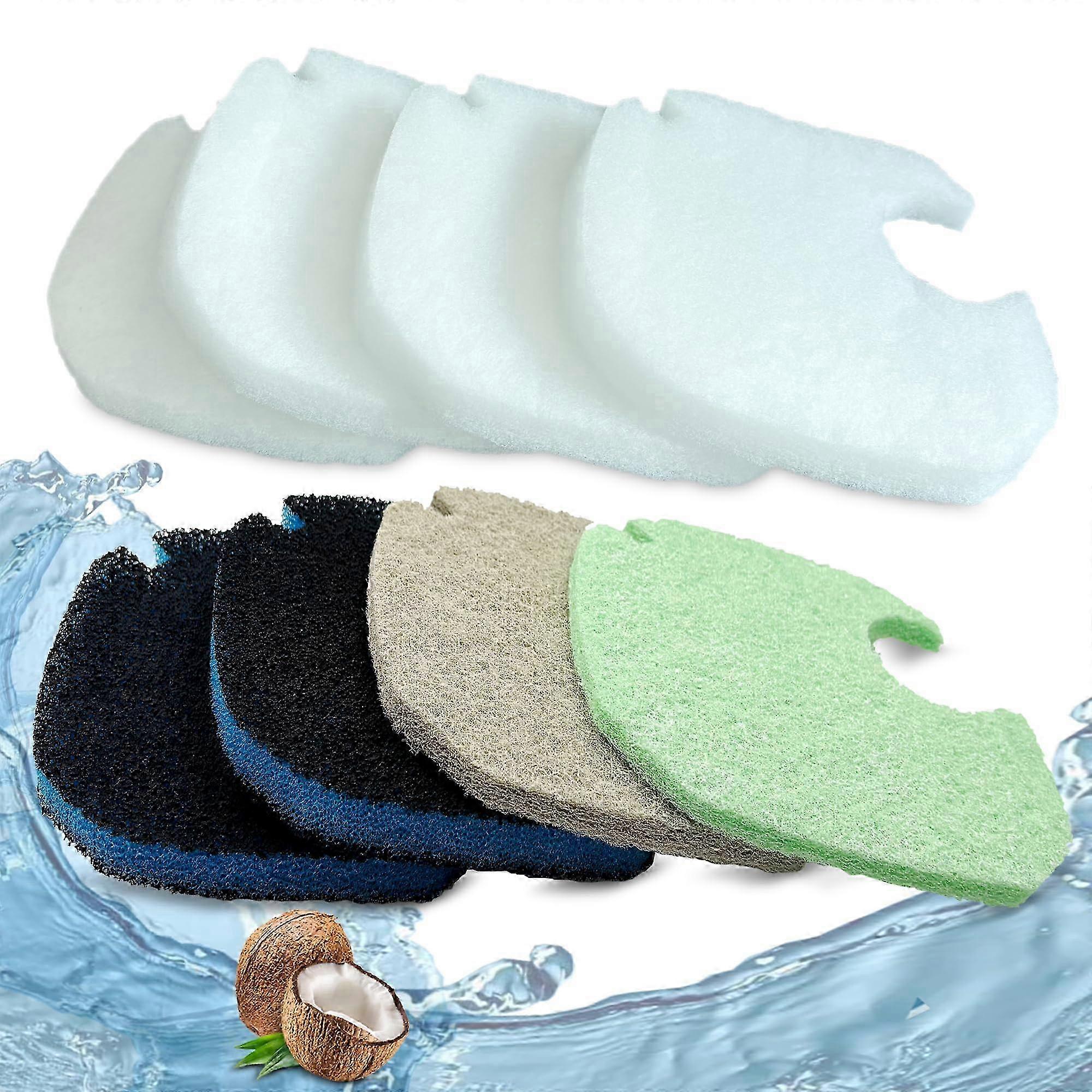 Refill Kit Compatible with Certain Brands of Aquarium Canister Filters, Featuring White Floss for Effective Ammonia Removal