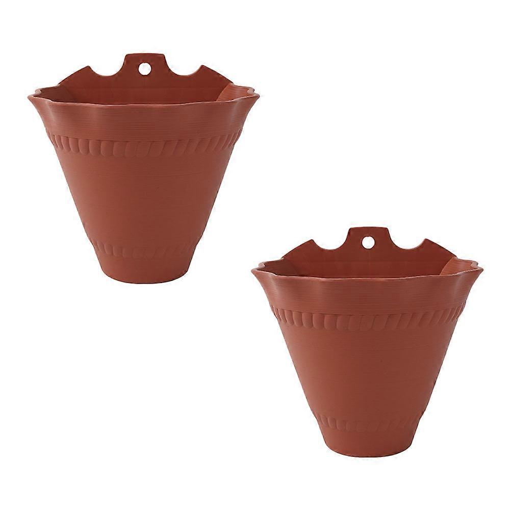 2pcs Wall Mounted Cone Shaped Hanging Planters for Flowers
