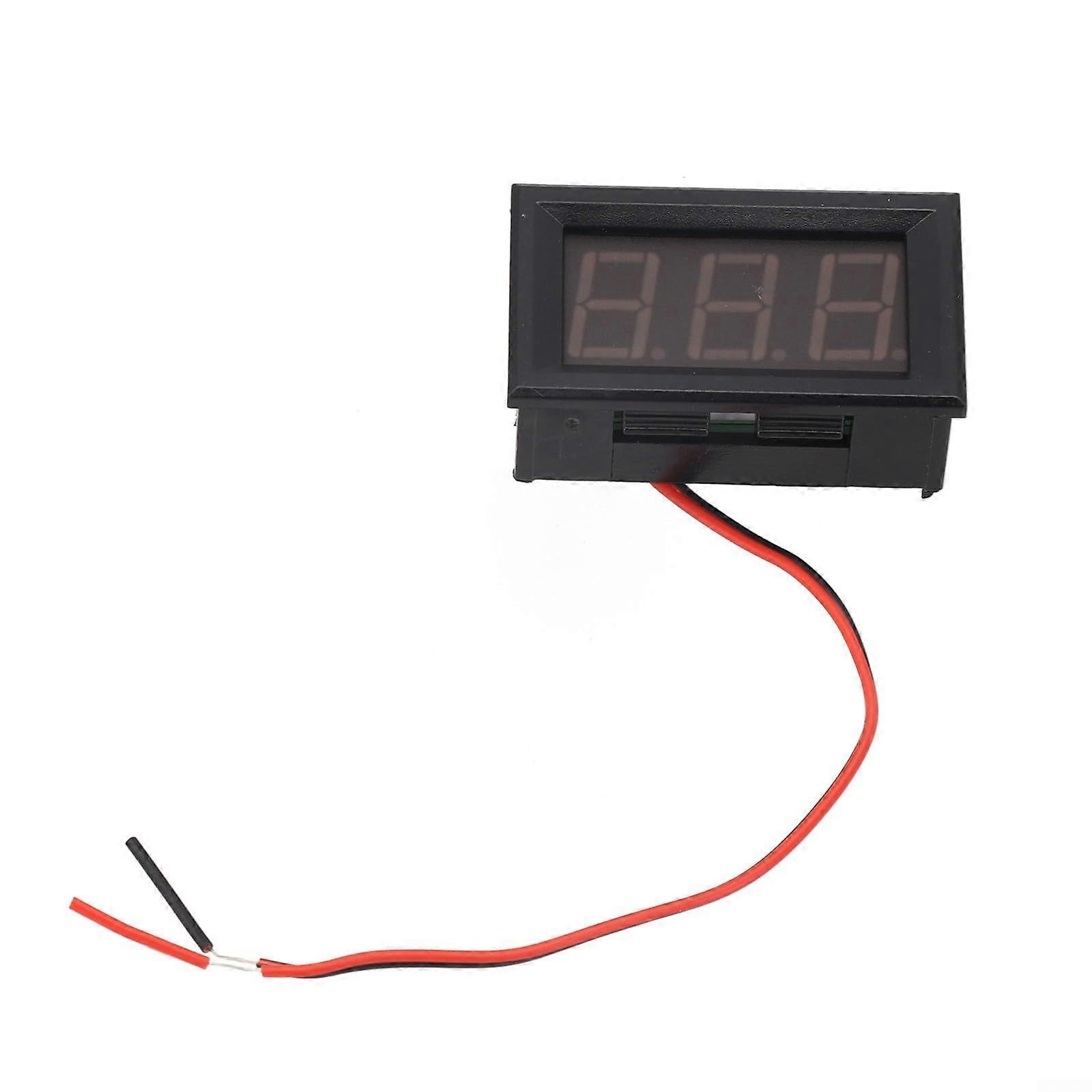 2 Line LED Digital Voltmeter 0.56 Inch for DC 4.5V to DC 30V Accurate Voltage Measurement with Easy Wiring Red